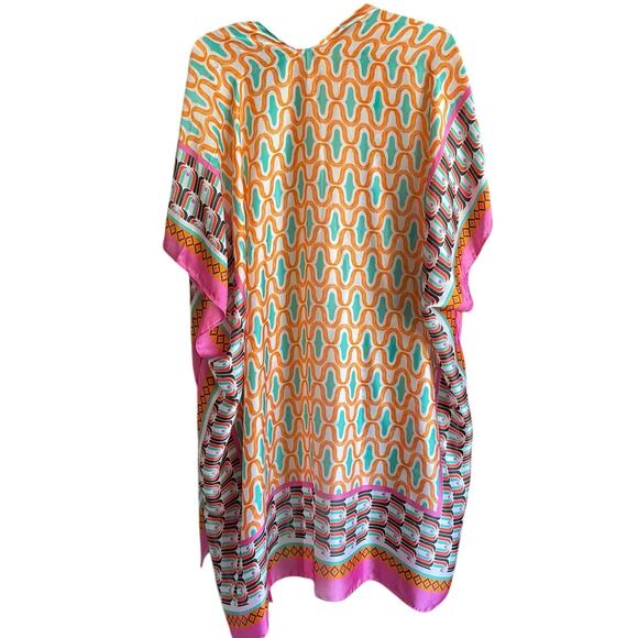 Boho Beach Kimono Cover-Up | Vibrant Multicolor Print‎ | One Size - Picture 4 of 4